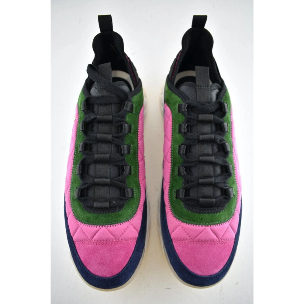 Chanel 21K Men Pink Blue Green White Black CC Logo Low Top Trainer Sneaker 44 11 - Picture 5 of 10